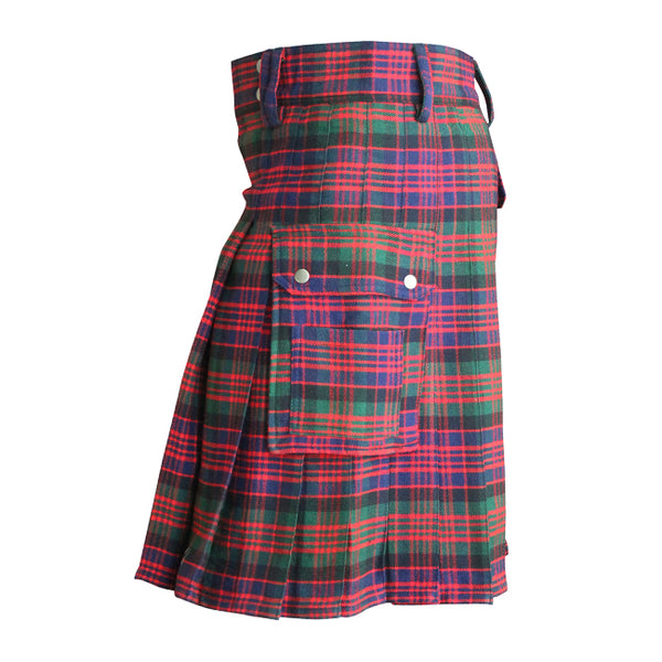 MacDonald Tartan Contemporary Utility Kilt Heavy Weight 16oz With Buckle Strap