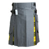 Hybrid Kilt Gray With Tartan