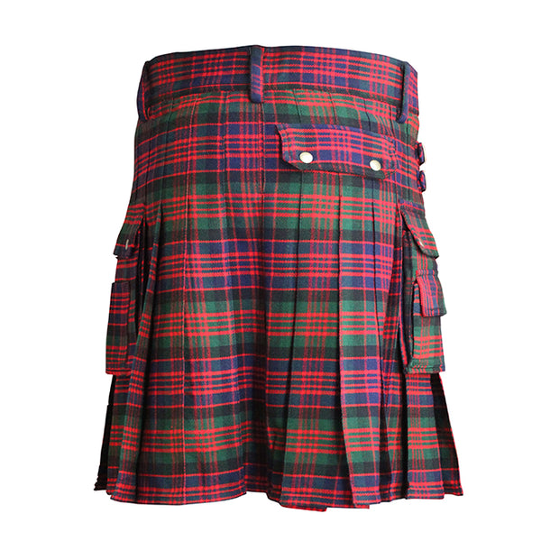 MacDonald Tartan Contemporary Utility Kilt Heavy Weight 16oz With Buckle Strap