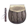 Leather Sporran Celtic Embossed