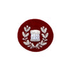 Drum Major Badge Silver Bullion on Red
