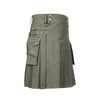 Classic Men Utility Kilt Heavy Cotton Olive Green Color