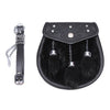 Black Semi Dress Sporran Three Tassels With Chain Belt