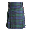 Black Watch Tartan Contemporary Utility Kilt Heavy Weight 16oz With Leather Strap