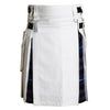 Hybrid Kilt White With Tartan