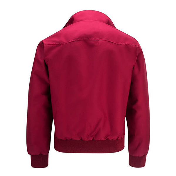 Burgundy Harrington Jacket New Classic Trendy Vintage Retro Scooter 1970’S Bombers