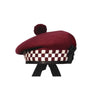 Maroon Balmoral Hat White/Maroon Dicing