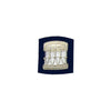 Drummer Badge Silver Bullion on Navy