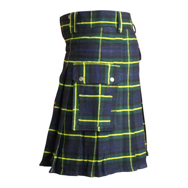 Gordon Tartan Contemporary Utility Kilt Heavy Weight 16oz With Buckle Strap