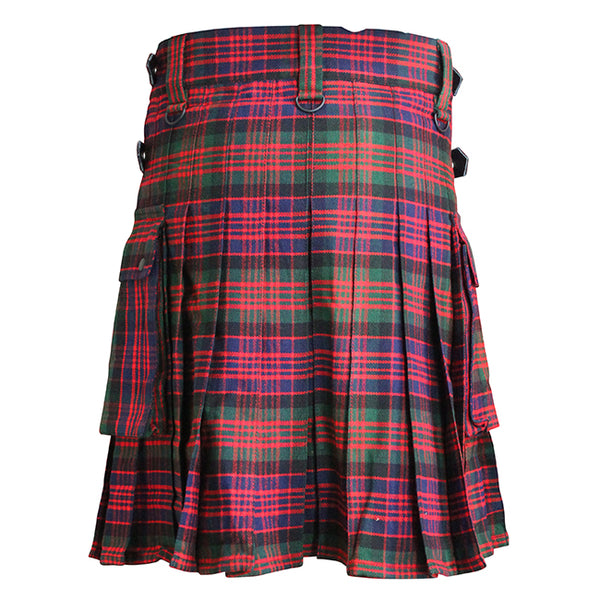 MacDonald Tartan Contemporary Utility Kilt Heavy Weight 16oz With Leather Strap