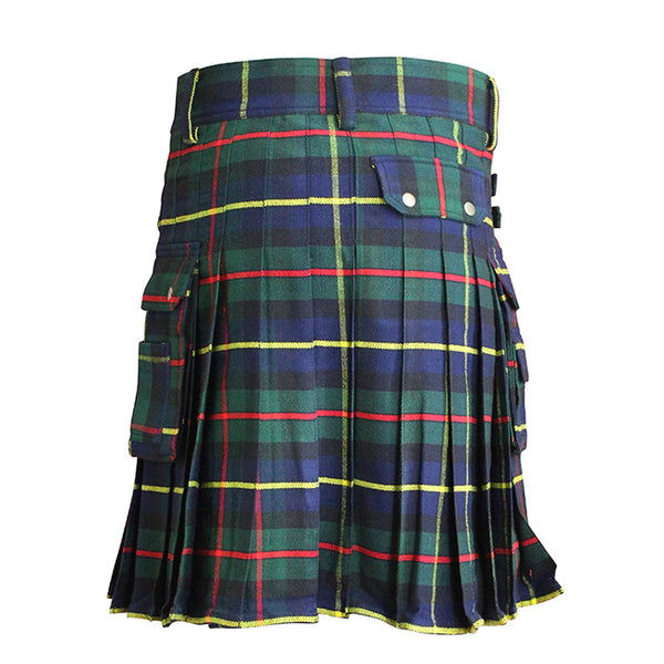 MacLeod Of Harris Tartan Contemporary Utility Kilt Heavy Weight 16oz With Buckle Strap