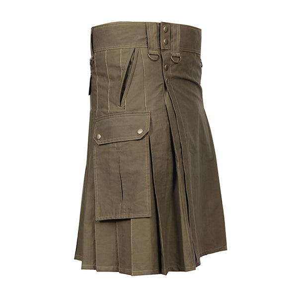 Stowaway Modern Men's Utility Kilt 6 Pockets