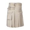 Classic Men Utility Kilt Heavy Cotton Khaki Color