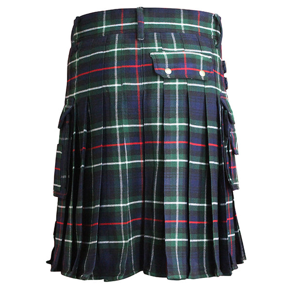 MacKenzie Tartan Contemporary Utility Kilt Heavy Weight 16oz With Buckle Strap
