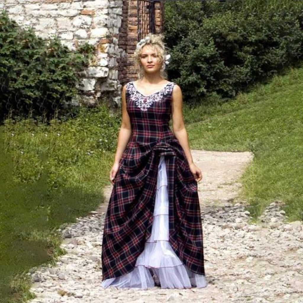 Abigail Wedding Dress With Tartans | Pro Scottish LLC Abigail Wedding Dress With Tartans | Pro Scottish LLC