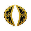 Black Melton Wool Gold Scroll Trim Doublet Shoulder Shells