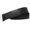 Thistle Embossed Kilt Belt In Leather