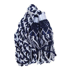 Bagpipe Cords Silk Navy Blue & White