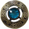 Celtic Design Brooch Antique Finish With Stone