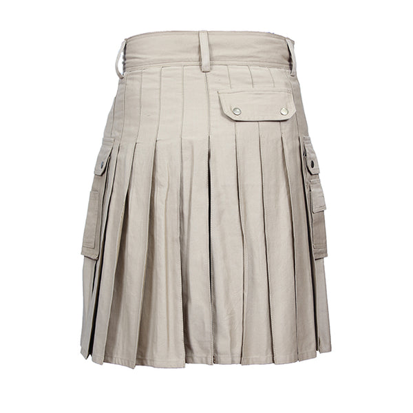 Classic Men Utility Kilt Heavy Cotton Khaki Color