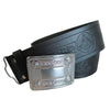 Masonic Embossed Kilt Belt In Leather