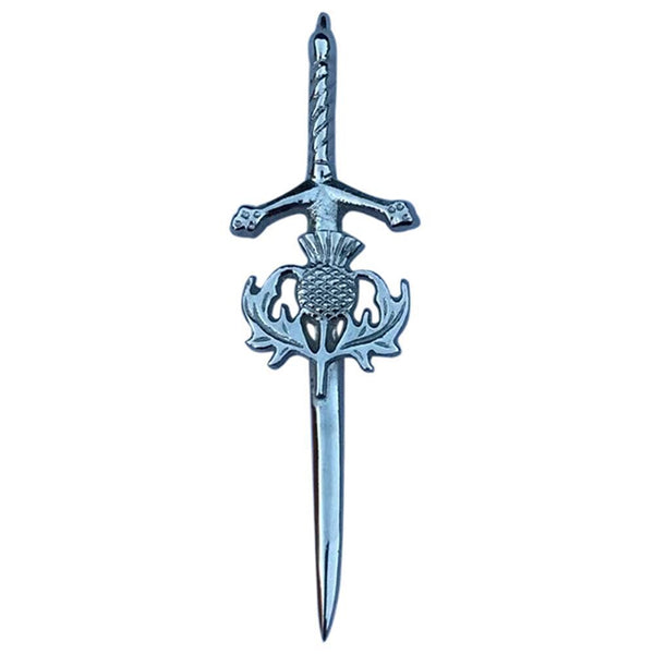 Scottish Thistle Sword Design Kilt Pin