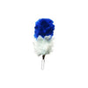 Blue Over White 5 Inch Feather Hackle 12 pcs