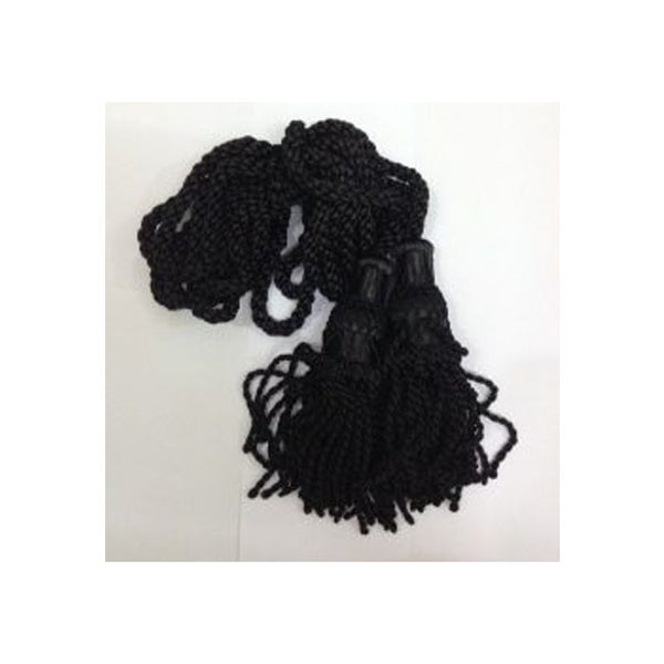 Bagpipe Cords Silk Black Color