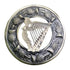 Scottish Plaid Brooch Antique Finish Celtic Harp