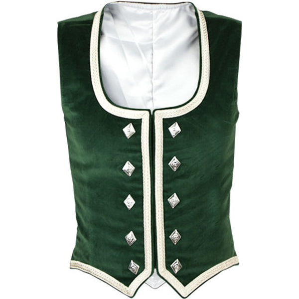 Green Velvet Highland Dance Vest