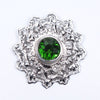 Scottish Thistle Design Brooch With Stone