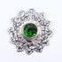 Scottish Thistle Design Brooch With Stone