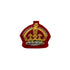 Kings Crown Badge Gold Bullion on Red