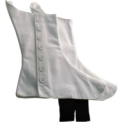 Pipe Band / Military Spats White With White Buttons