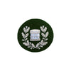 Drum Major Badge Silver Bullion on Green