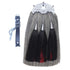 Gray Horse Hair Sporran Two Black & Red Tassels With Chain Belt