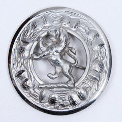 Thistle Design Brooch With lion Rampant Badge