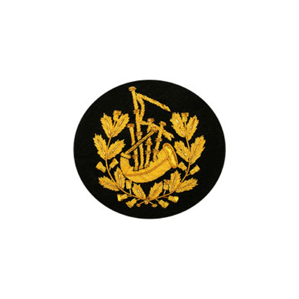 Pipe Major Badge Gold Bullion on Black