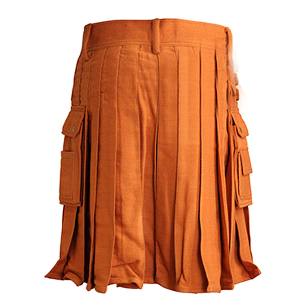 Saffron Tartan Contemporary Utility Kilt Heavy Weight 16oz With Leather Strap