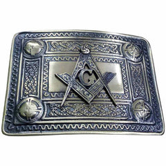 Men's Scottish Kilt Belt Buckle Masonic Design