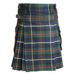 Macleod Of Harris Tartan Contemporary Utility Kilt Heavy Weight 16oz With Leather Strap