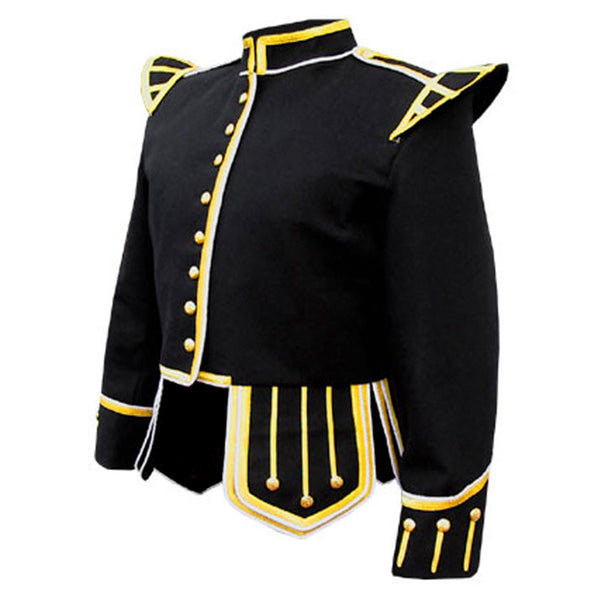 pro-scottish-llc-black-pipe-band-doublet-with-gold-braid-white-piping