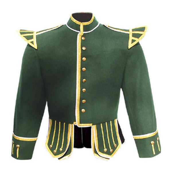 pro-scottish-llc-green-pipe-band-doublet-with-gold-braid-white-piping-trim